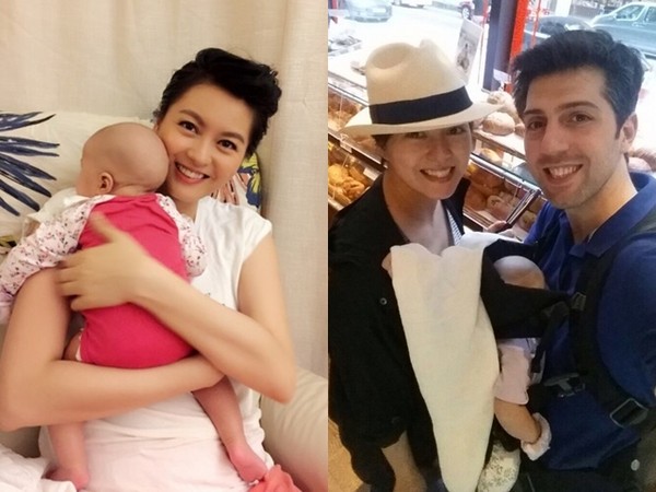 梁咏琪和西班牙籍老公sergio於2月底喜获女儿sofia.