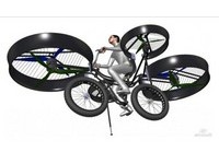 捷克設計「飛行自行車」　垂直起降可飛5分鐘