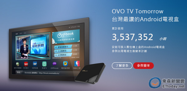 超惊人!OVO电视平台使用总时数突破 350 万小