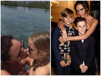 貝嫂PO「嘴對嘴親哈珀」照挨轟　次子羅密歐挺身護母！