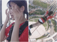 李佳豫爆淚挑戰高空彈跳　54321教練直接推下去