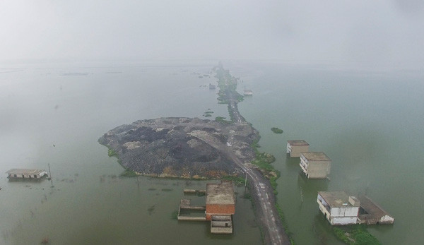 淮南市煤礦開採過度 村落竟塌陷成湖泊！ | 文章內置圖片