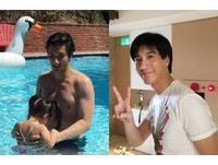 王力宏甜曬父女戲水照　2歲女兒綁雙馬尾萌翻！