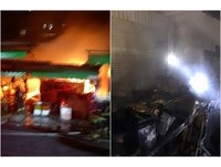 快訊／蘆洲鐵皮市場「暗夜大火」！燒毀70坪　消防搶救