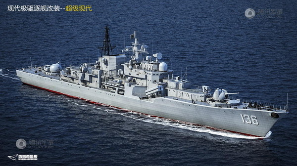 「逼死原货版」 陆现代级驱逐舰换上全球最威鹰击-18