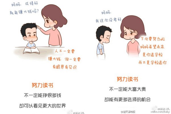 孩子,我为什麼要你努力读书?妙答漫画超火红