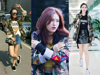 周子瑜15歲混血小美女師妹 男士迷彩裝撞衫楊冪和Baby