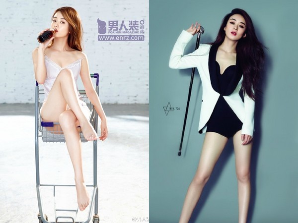 赵丽颖抬蜜腿辣露屁股蛋! 咬唇单穿黑bra攻陷网友