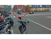 三寶嬤「內側殺彎」!害女摔車落跑 熱心騎士猛追逼回