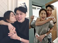 Ella：老公回來了！　臉紅甜靠解孵肩膀「有相愛的人陪」
