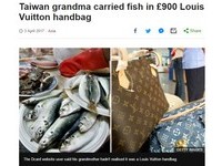 BBC也跟著報導！　台灣阿嬤「LV經典包」裝滿虱目魚爆紅