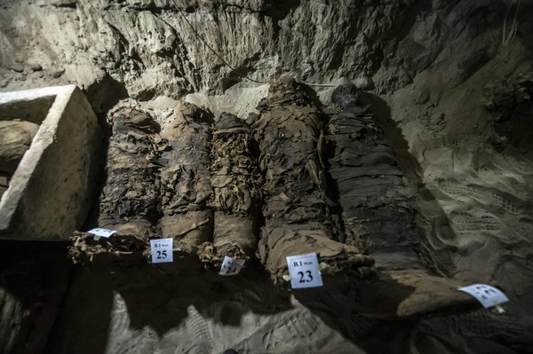 埃及地下墓穴找到17具木乃伊.照片曝光