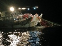 台南海巡執行護永專案　興達港外海查獲違規雙拖網渔船