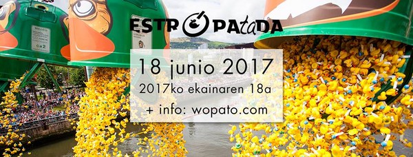 ▲西班牙小黃鴨游泳比賽。(圖/翻攝自WOP.Estropatada臉書)