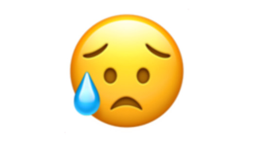 这个emoji不是代表著伤心,而是虽然失望但我理解.