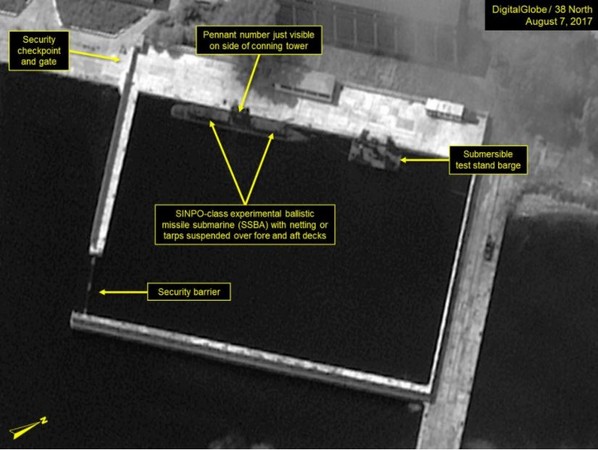 ▲▼軍事專家貝穆德斯（Joseph Bermudez）表示，衛星照片顯示，北韓可能正在準備新的潛射彈道飛彈（SLBM）試射計畫。（圖／翻攝自《北緯38度》（38 North）網站）