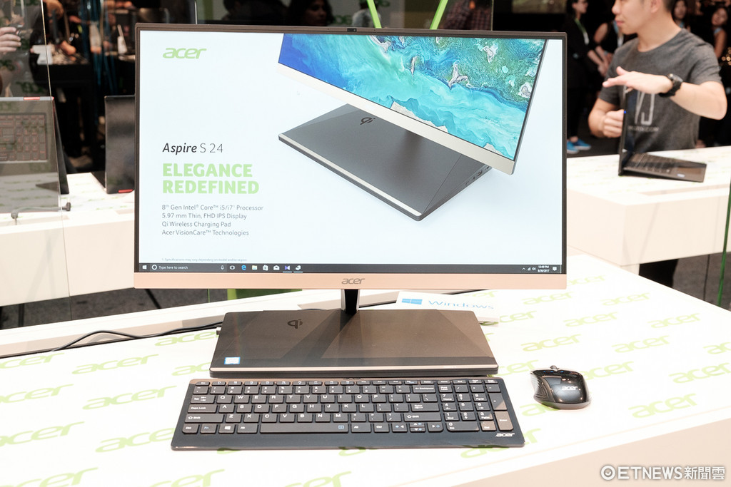 Intel第8代CPU、超薄窄边框！宏碁Aspire S24 AiO动眼看