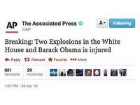 駭客入侵美聯社推特　謊報白宮被炸、歐巴馬傷