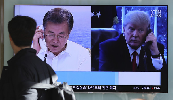 ▲▼北韓試射飛彈後，韓國總統文在寅與美國總統川普通話。（圖／達志影像／美聯社）