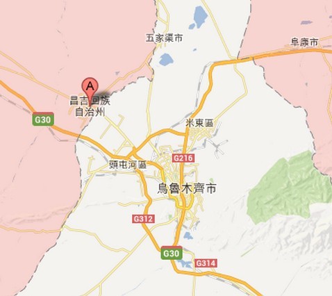 昌吉市距离市约30公里.(图/翻摄google地图)