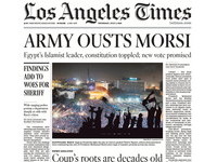 洛杉磯時報頭條／埃及變天   軍、教鬥爭數十年的結果