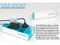Fold Socket大空間插座，能夠一次充飽多樣電器！