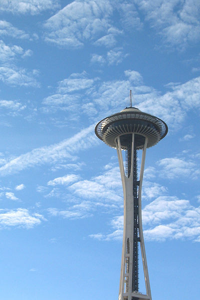 ▼太空针塔(space needle)是美国西北太平洋地区的重要地标.