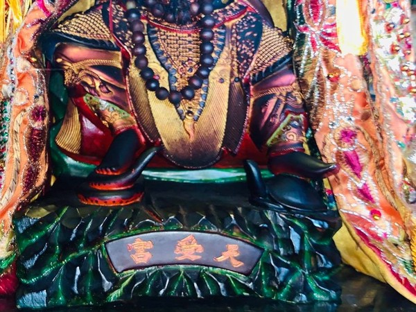 ▲▼大頭蛇與的花紋與玄天上帝腳下的蛇將極為相似。(圖/南投天受宮提供) 影/南投「火將軍」每逢端午必現身! 連續10多年造訪帝爺公