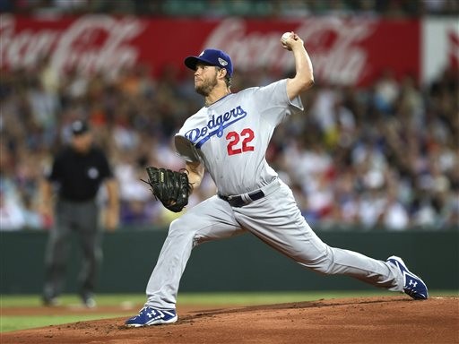 最佳先发投手:克萧(clayton kershaw),道奇队 目前平均年