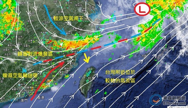 「低层喷流」双北起大风 周四锋面南压恐有雨