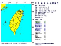 快訊／東部海域芮氏規模4.7地震　大台北地區明顯搖晃