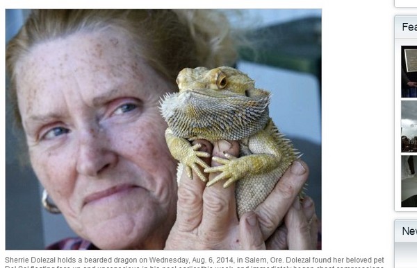 美国一名女子替昏迷的宠物蜥蜴嘴对嘴cpr.(图/翻摄自newsday)