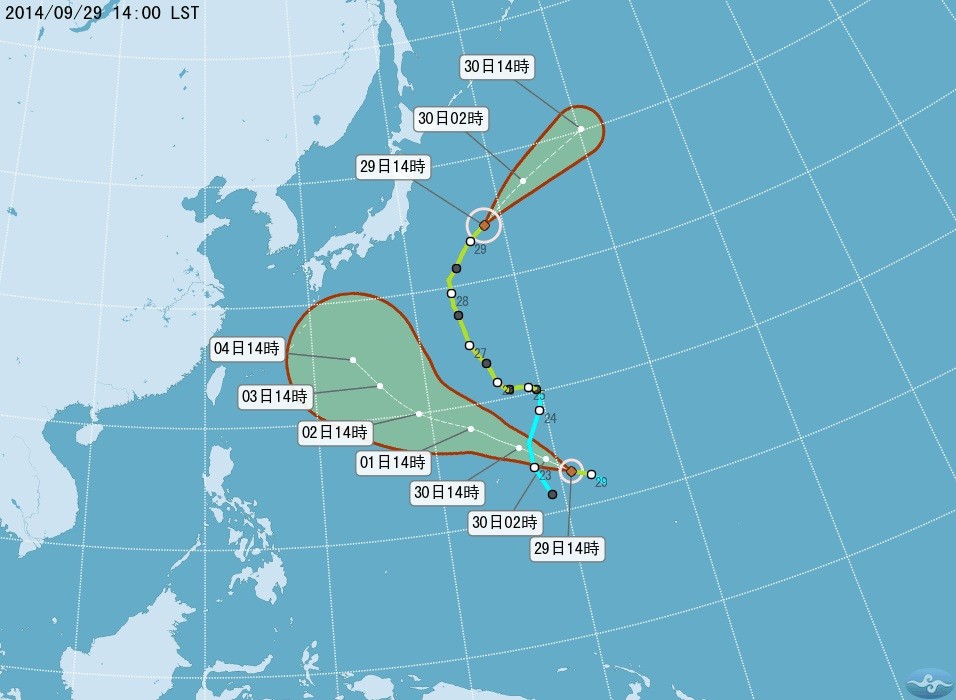 快讯\/第18号台风「巴逢」形成 朝日本南方海域