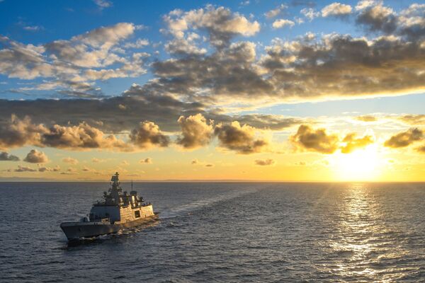 ▲▼印度匿蹤軍艦「西高止山脈」號(INS Sahyadri,F49)。(圖/翻攝自X/印度海軍)