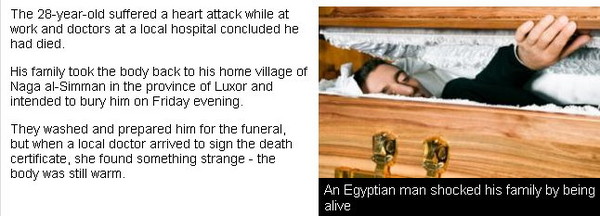 d87132 最歡樂的喪禮！　埃及28歲死者復活《ETtoday 新聞雲》