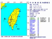 快訊／台東外海5.9地震　台東市、綠島震度4級