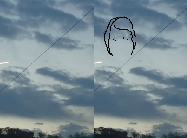 日少女拍震后一道神秘光…云朵竟藏著一张「女人脸」!