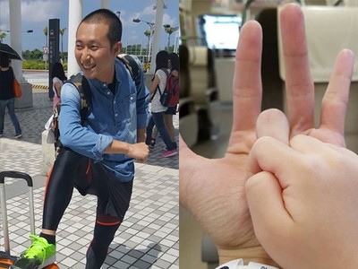 女儿扳他中指 浩子:高级幽默!