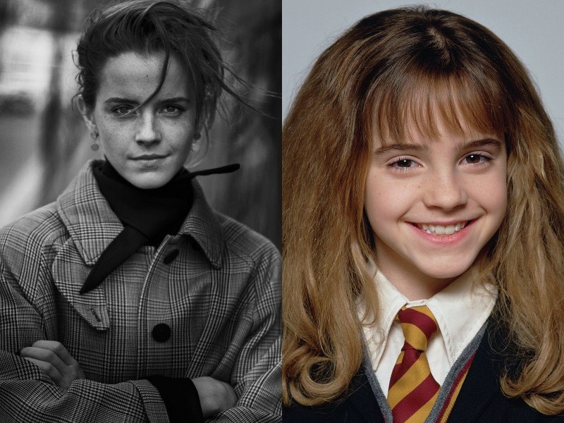 艾玛华森(emma watson)於10~20岁之间拍摄《哈利波特》系列电影时,皆