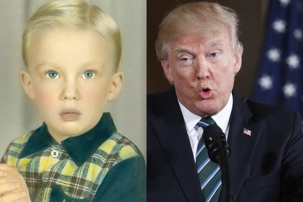 川普小时候就是小霸王.(图/美联社)