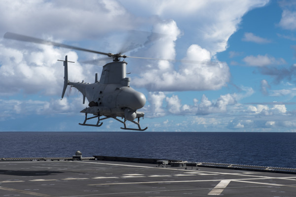 ▲▼MQ-8B型無人機從美國科羅納多號瀕海戰鬥艦（LCS 4）起飛。（圖／翻攝自美國海軍官網）