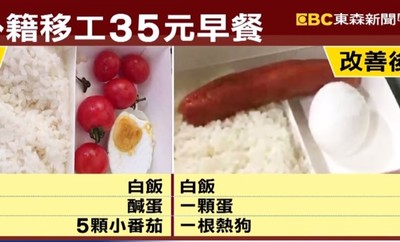 5粒番茄、半顆鹹蛋！上市公司35元最狂員工餐　改善後一樣悲劇