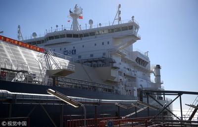 中俄冰上絲路開通　首船亞馬爾液化天然氣運抵江蘇如東