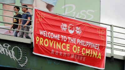 菲國天橋懸掛「中國菲律賓省」橫幅　陸：有人刻意挑撥