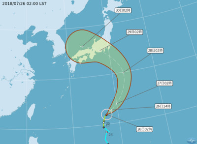 注意午後雷雨！雲雀颱風周末襲日　彭啟明：將在東京附近登陸