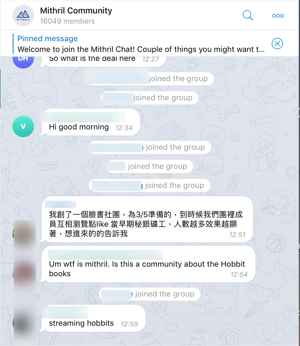 ▲區塊鏈示意圖／在Mithril的Telegram討論區中，已經有人號召用戶結成互動點讚團。（圖／翻攝自《Medium》施典志專欄）
