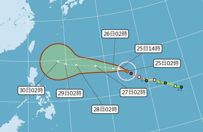 玉兔「挑戰風王」並列今年最強颱　下周二三最靠近兩種可能路徑曝光