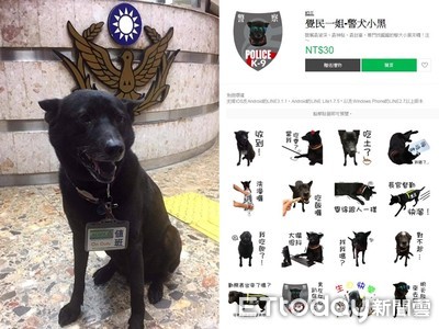 10年前到派出所「強迫任職」　警犬小黑出貼圖賺肉肉