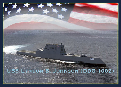 第3艘也是最後1艘　美國朱瓦特級隱形驅逐艦「詹森號」下水
