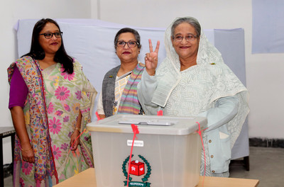 投票日17死！孟加拉鐵娘子料4連任　反對黨要求重新選舉